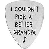 I Couldn’t Pick A Better Grandpa Musical Guitar Pick Jewelry Gift for Grandpa