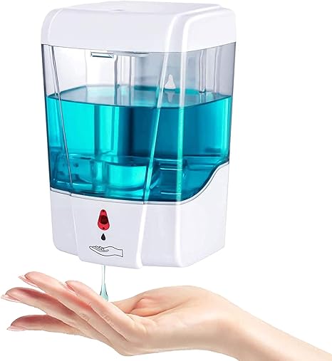 Amazon Com Automatic Soap Dispenser Touchless Wall Mount Hand Sanitizer Dispenser Hand Free Soap Dispenser For Kitchen Bathroom Hotel School Mall Kitchen Dining