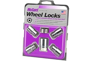 McGard 21156 Chrome Regular Shank Wheel Locks, M12 x 1.5 Thread Size, Set of 4