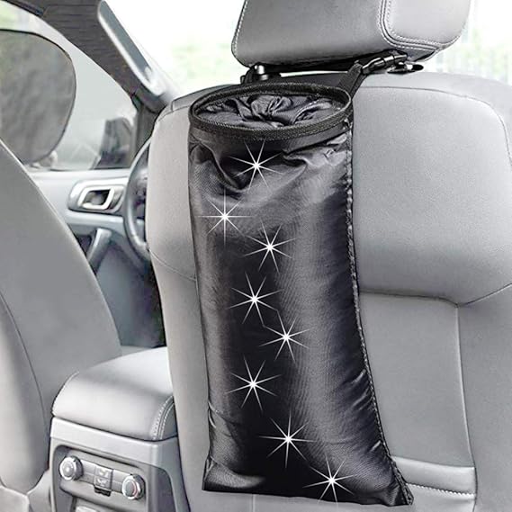 Car Trash Bag Container Car Garbage Bag Organizer Vehicle Back Seat Headrest Litter