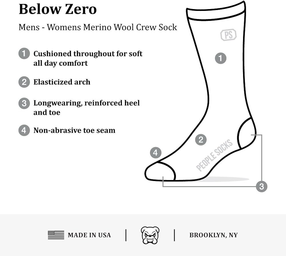 PEOPLE SOCKS 4pairs merino wool mens womens socks CharcoalX 2pairs, Navy X 1pair, Brown X1pair Large: Clothing