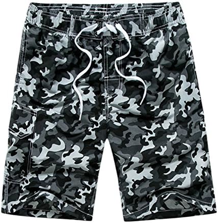 Cheryl Bull Men Camouflage Beach Shorts Fitness Comfort Board Shorts Gray XL