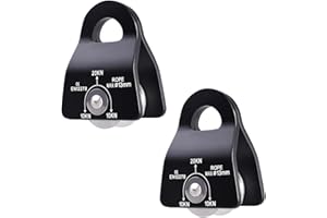 Azarxis 20 kN Micro Side Swing Pulley Prusik Minding Pulleys for 0.47" / 12mm Rope/Cable Rock Climbing Tree Arborist Zipline Lifting Hauling Dragging Rescue Aerrial Work Hitch Tending