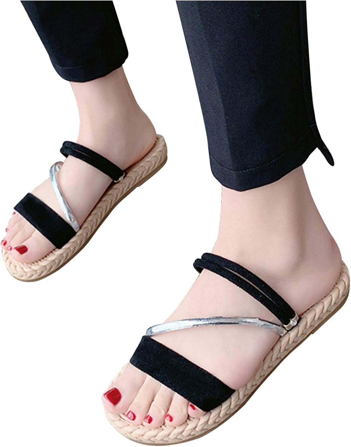 Amazon.com: Beach Sandals for Women Soft Breathable Non-slip Casual Shoes Open Toes Footwear 