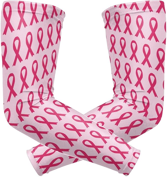 Breast Cancer Pink Ribbon Pattern Unisex Compression Arm