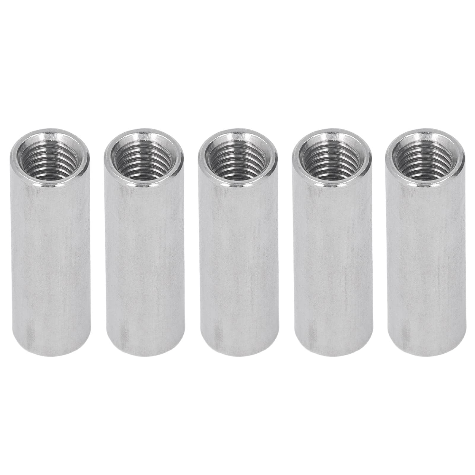 5 Pcs Round Coupling Nut M12 x 1.75 Female Thread