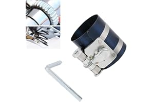 Sephile Engine Piston Ring Installer, Adjustable Horizontal Bar Piston Ring Compressor for 2.08 "-6.88 ", Automatic Locking Piston Ring Pliers Tool, Universal for Car Repair Accessory (Blue)