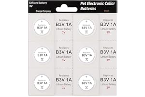 Enerpe B3V 1A Replacement Battery High Capacity Compatible with High Tech Electronic Collars of MS-4 and MS-5 Pack of 6