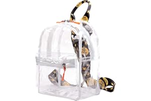 TINYAT Transparent Small Clear Backpack Waterproof Cute Clear Mini Bag for College, Concerts, Sports, Travel and Daily Use
