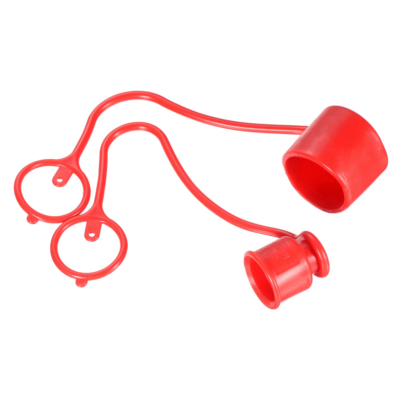 PATIKIL Dust Cap and Plug Kit, 2 Set 1x3/2 ID PVC Connector Protection Sleeve Covers for Flat Face Hydraulic Quick Coupling, Red