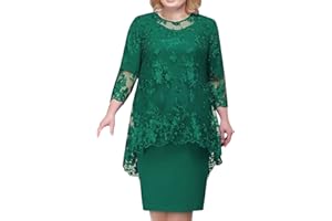 GENERIC Women's Elegant Lace Embroidery Evening Dress Half Sleeve Women Casual Dresses Casual Skirts for Women 2024