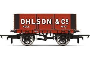 Hornby 6 Plank Wagon, Ohlson + Co - Era 3. Wagons & Wagon Packs,Brown,7.1 x 3.5 x 3 cm; 80 Grams