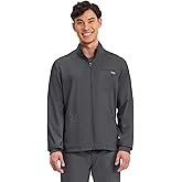 Cherokee Scrub Jacket Men's Zip Front Jacket with 5 Pockets, Bungee Loop, Rib-Knit Cuffs, Soft 2-Way Stretch Fabric - WW320