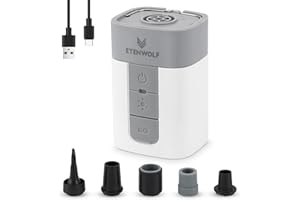 ETENWOLF AIR 5 PRO MAX Air Pump for Inflatables, Portable Electric Air Pump with 10400 mAh Battery, 4X Quick Inflator & Deflator, 720 L/min Pump for Pool Floats, Vacuum Storage Bags