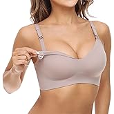 Momcozy Nursing Bras for Breastfeeding, YN21 Seamless Ultra Comfort Maternity Bra, Natural Shape, Pregnancy Sleep Bralette