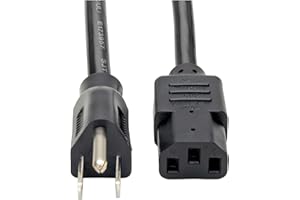 Tripp Lite Heavy Duty Computer Power Cord, 15A, 14AWG (NEMA 5-15P to IEC-320-C13), 2-Foot (P007-002)