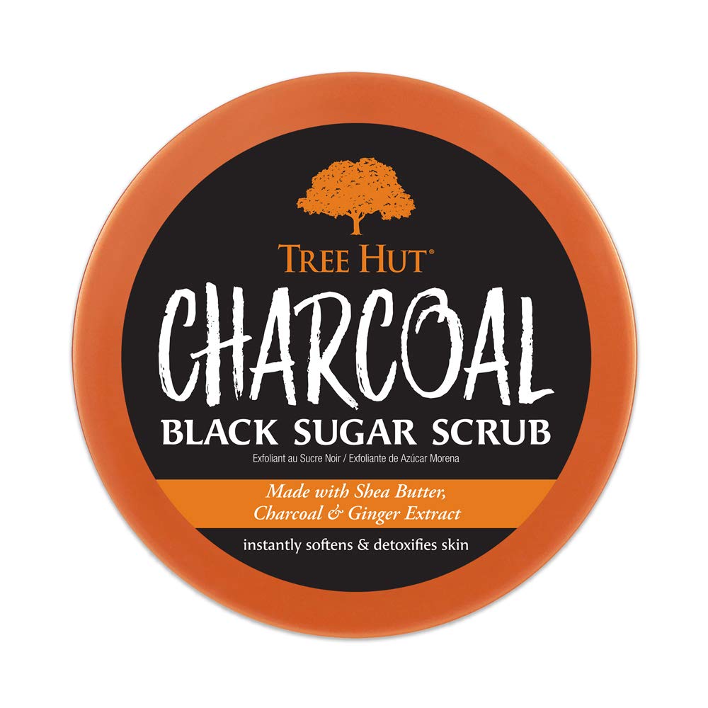 Tree Hut Charcoal Black Sugar Scrub, 18oz, Ultra Hydrating and Exfoliating Scrub for Nourishing Essential Body Care : Beauty