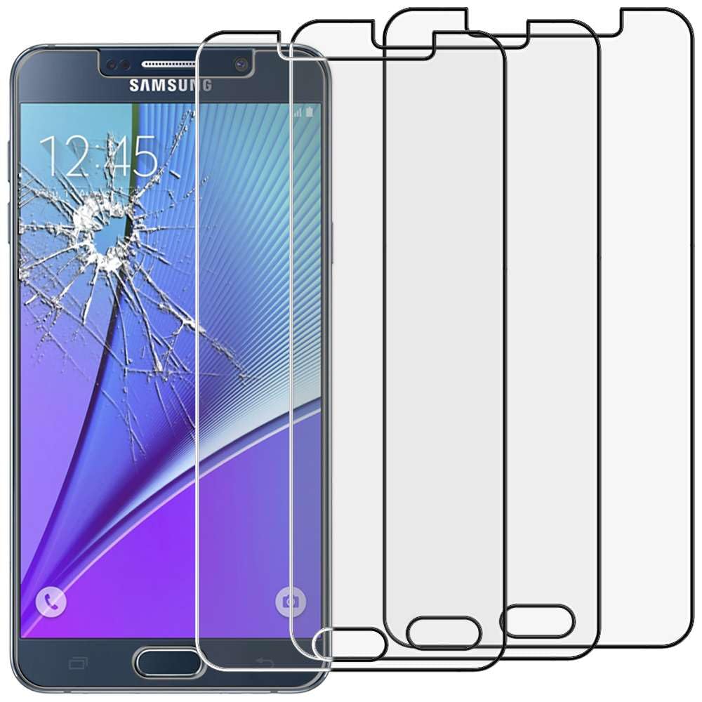 ebestStar - compatible with Samsung Galaxy Note 5 Screen Protector SM-N920F Note5 Premium Tempered Glass, x3 Pack anti-Shatter Shatterproof, 9H 3D Bubble Free [Phone: 153.2 x 76.1 x 7.6mm, 5.7'']