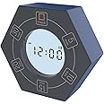 Hexagon Rotating Productivity Timer with Clock, Pomodoro Timer with 5, 10, 15, 20, 30 Minute Presets, Timer for People with ADHD (Blue)