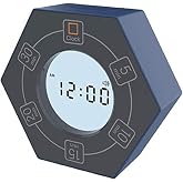 Hexagon Rotating Productivity Clock, Pomodoro Timer with 5, 10, 15, 20, 30 Minute Presets, Timer for People with ADHD (Blue)