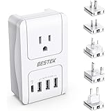 BESTEK International Travel Adapter, 3000W Universal Travel Adapter for Hair Dryer, Curling Iron 30W USB C PD Travel Charger