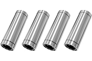 Skweawert 4PCS LM10LUU Linear Ball Bearings, 10mm Bore Dia, 19mm OD, 55mm Length with Double Side Rubber Seal Linear Rail for CNC,3D Printer