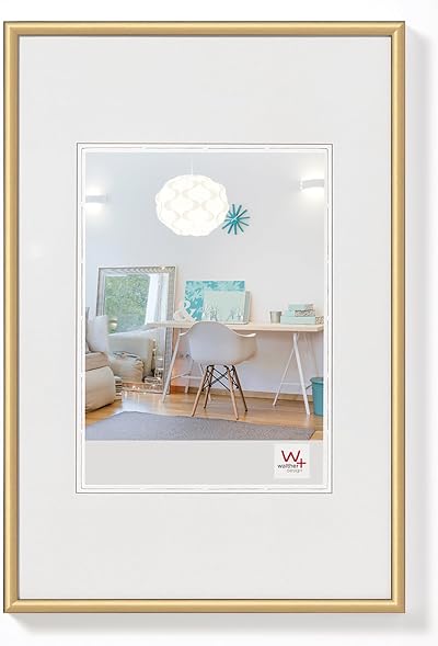 walther design Bilderrahmen gold 60 x 90 cm New Lifestyle Kunststoffrahmen KV090G