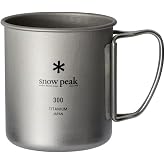 Snow Peak MG-142 Mug, Titanium Single Mug, Capacity 10.1 fl oz (300 ml), Lightweight, Outdoor Camping
