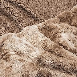 Amazon Basics Fuzzy Faux Fur Sherpa Throw