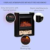 Klarstein Electric Fireplace 1800W LED Flame Mantel Suite Remote Timer Temp view 2
