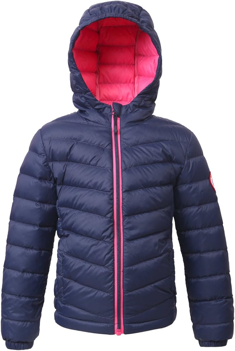Rokka&Rolla Girls' Ultra Lightweight Packable Down Puffer Jacket Coat: Clothing