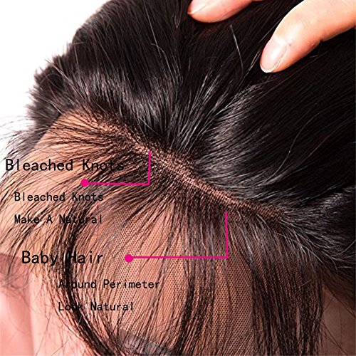 Kinky-Straight-Human-Hair-Wig-Italian-Yaki-Straight-Lace-Front-Human-Hair-Wigs-for-Black-Women-Glueless-Full-Lace-Wigs-with-Baby-Hair-18Inch-Full-Lace-Wig-130-Density-Natural-Color-small-cap
