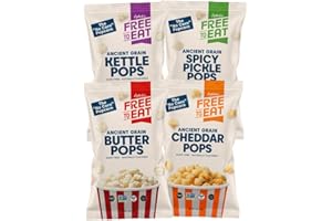 CYBELE'S FREE TO EAT Cybele's Free-to-Eat Ancient Grain Pops - Healthy Snacks, All Natural, Gluten-Free, Vegan, No Preservatives or Additives (Variety Pack 4oz, Pack of 4)