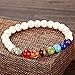 CLÉMENT & HILTON 7 Chakras 8mm Lava Rock Stone Anxiety Bracelet Essential Oil Diffuser Stone Yoga Beads Bracelets Meditation Relax Healing Aromatherapy Bangle for Men Wonmen Kids