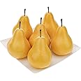 Gresorth 6pcs Artificial Pear Decoration Fake Fruit Lifelike Simulation Food Home Party Kitchen Photography Props