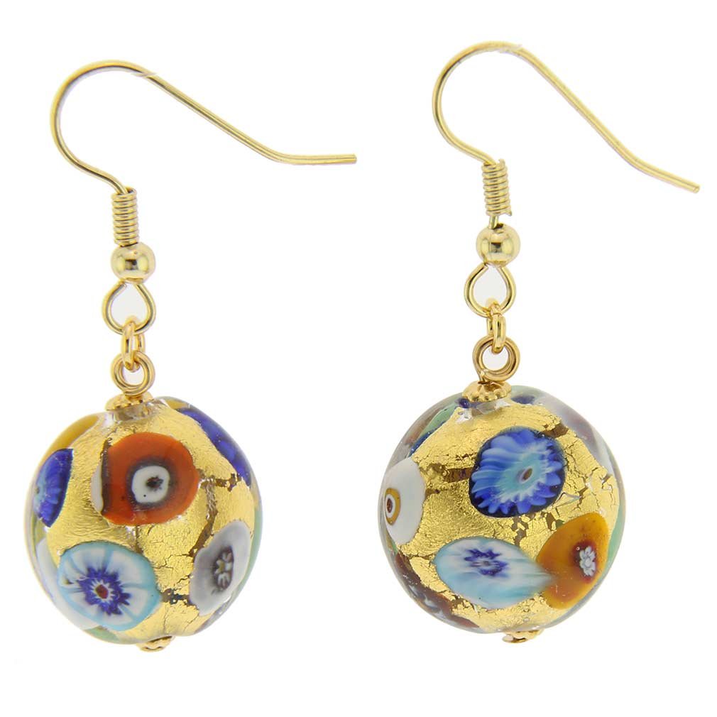 Ca D'Oro Klimt Crystal Glass Earrings