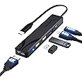 SABRENT USB C Hub Multiport Adapter, 5 in 1 USB-C to HDMI Adapter, 4K HDMI, 100W Power Delivery, USB 3.0 Port, USB-C to USB A