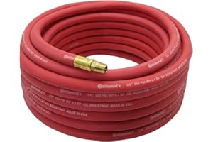 Continental 50 ft x 3/8 in Red Rubber Air Hose 250 PSI