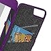iPhone 7/iPhone 8 Mirror Wallet Case for Women -Bidear (TM) Enclosed Mirror Back Cover with 3 Bank Card Slot Protective Hard Cover Case for Apple iPhone 7/iPhone 8-4.7 Inch (Purple)