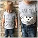 Toddler Kids Baby Boys T-Shirt Ask Me About My Moo Cow- Letter Printed Tops Summer Clothes, Grey, 3 Years/110