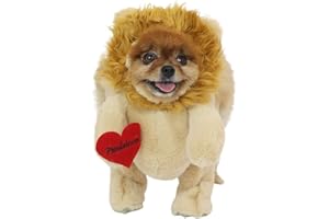 Pandaloon Pet Costume - As Seen on Shark Tank - Patented - Funny Costume with Arms for Small and Medium Dogs and Cats (Lion, Size 1(13-14 in height at TOP of head,Girth<16 in))
