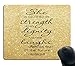 Smooffly Proverbs 31:25 Mouse Pad,Bible Verse Gold Sparkles Glitter Pattern Mouse Pad primary