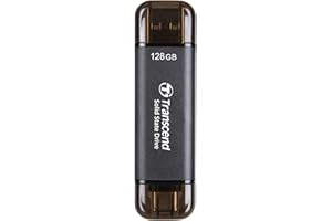 Transcend ESD310 128GB External SSD, Up to 1,050MB/s, Dual USB Flash Drive for iPhone/iPad/Mac/Windows, Android/Tablet/PC, US