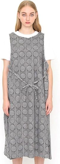 Amazon Co Jp グラニフ Graniph 2ウェイ スリーブレス ワンピース ライン サークル グレー レディース Lady F G112 服 ファッション小物