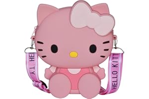 ENENSET Kawaii Kitty Bag with Adjustable Shoulder Strap, Zipper Handbag Cute Kitty Coin Wallet Purse Shoulder Bag,