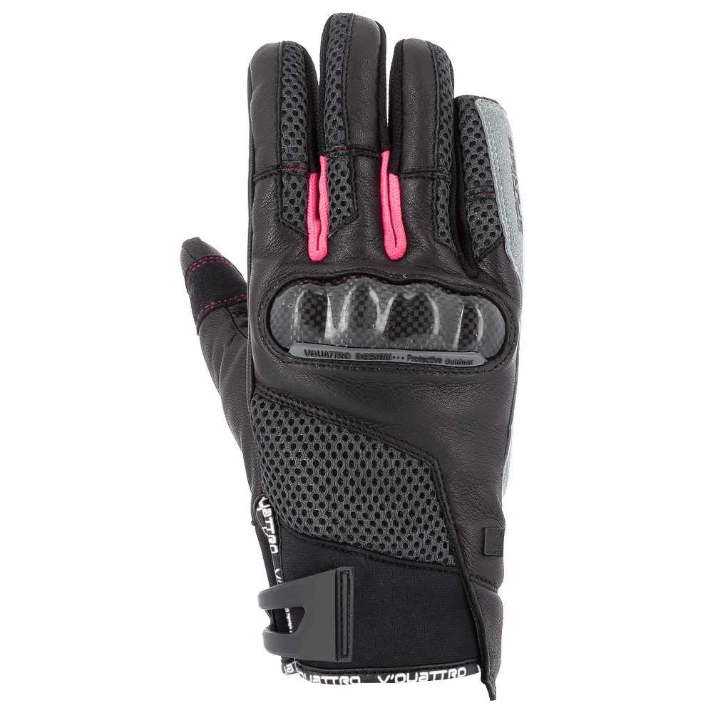 V Quattro Design SP 18 Women's Gloves, Black/Pink, Size M