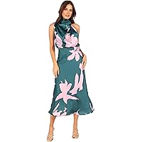 knee length dresses for ladies Zora One Shoulder Pleated Midi Dress main image 1