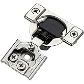 Soft Close Hinges for Kitchen Cabinet Hinges, 1/2 Inch Overlay, 2 Pack | 1 Pairs, self Closing Motion, Concealed Cabinet Fit, Stainless Steel, Satin Nickel, Hidden Hinges, for Face Frame Door