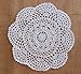 PaperLanternStore.com 8 Inch Round Handmade Cotton Crochet Doilies - White (2 PACK)