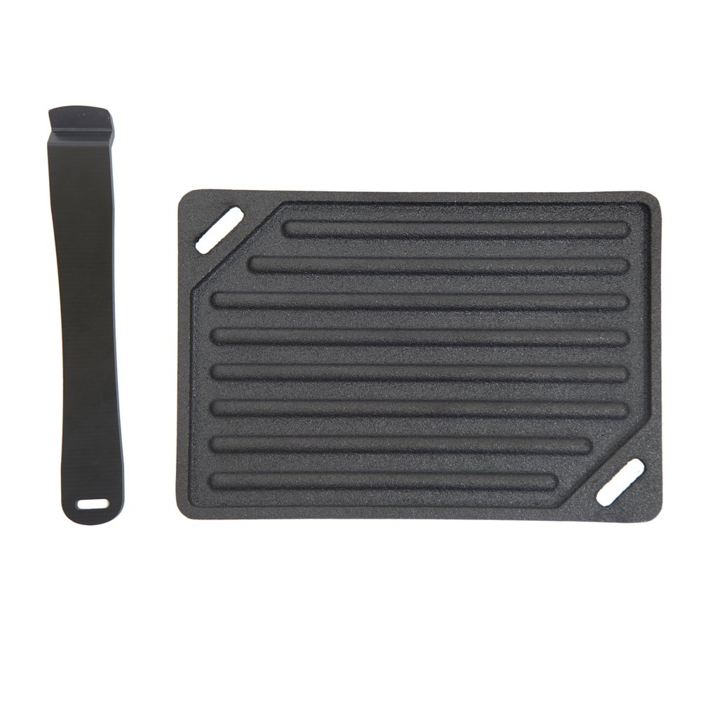 テンマクデザイン 男前 グリルプレート 鉄板 焚き火 直火 対応 アウトドア キャンプ BBQ 本体＋グリップセット 収納バッグ付商品画像